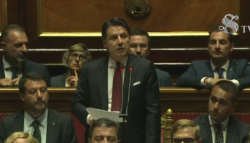 conte salvini diretta dal senato